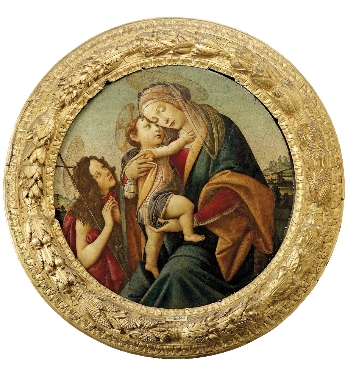 Die Madonna und das Kind mit dem jungen Johannes dem Täufer von Sandro Botticelli