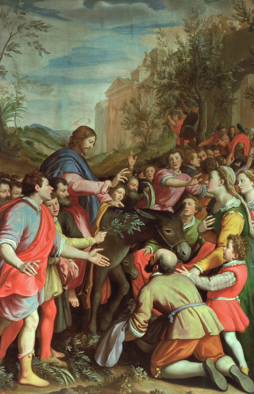 Der Einzug Christi in Jerusalem von Santi di Tito