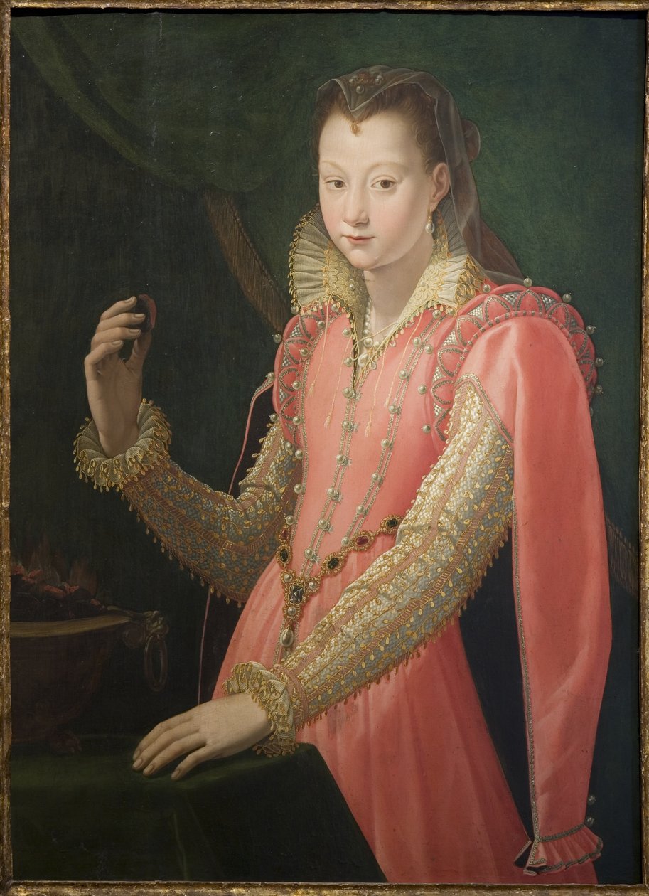 Porträt einer jungen Frau als Portia Catonis von Santi di Tito