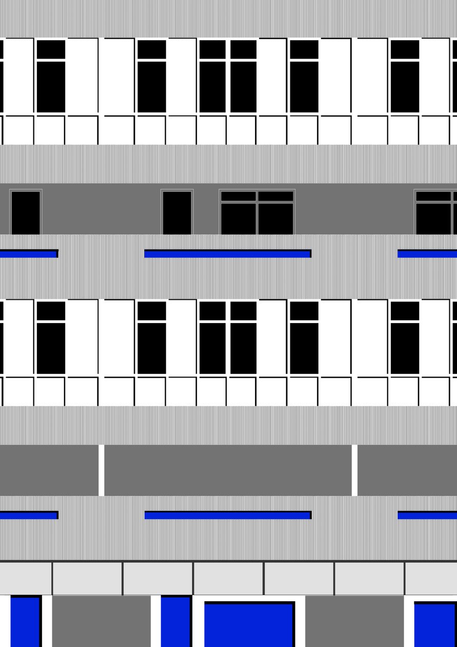 Brutalistischer Block, 2018 von Sarah Evans