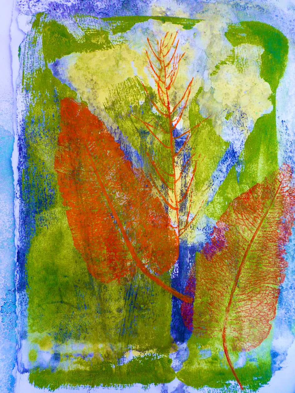 Orange Blätter von Sarah Thompson Engels