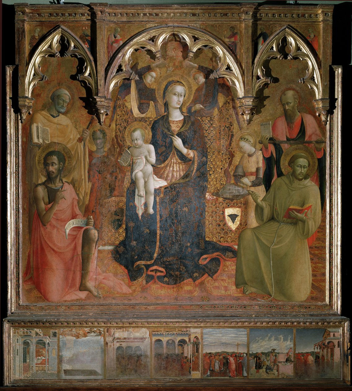 Polyptychon Unserer Lieben Frau vom Schnee von Sassetta (c.1392-1450)