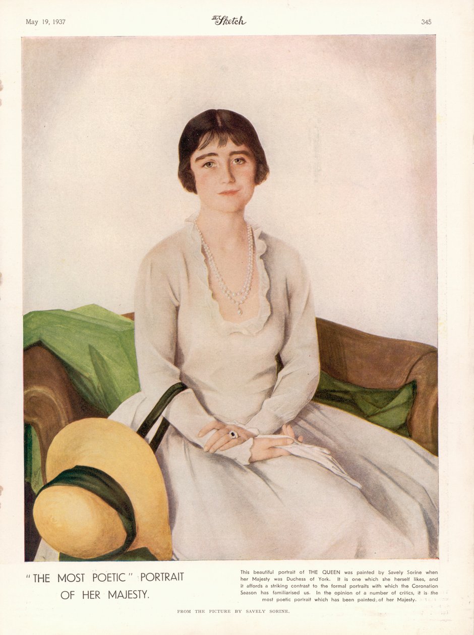 Porträt Ihrer Majestät Königin Elizabeth (1900-2002) aus 