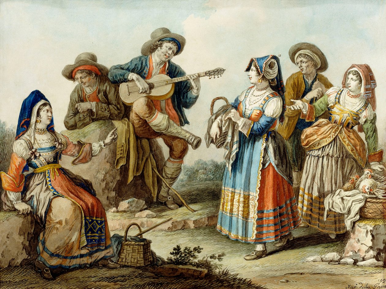 Ein neapolitanisches Lied, 1882 von Saviero Xavier della Gatta