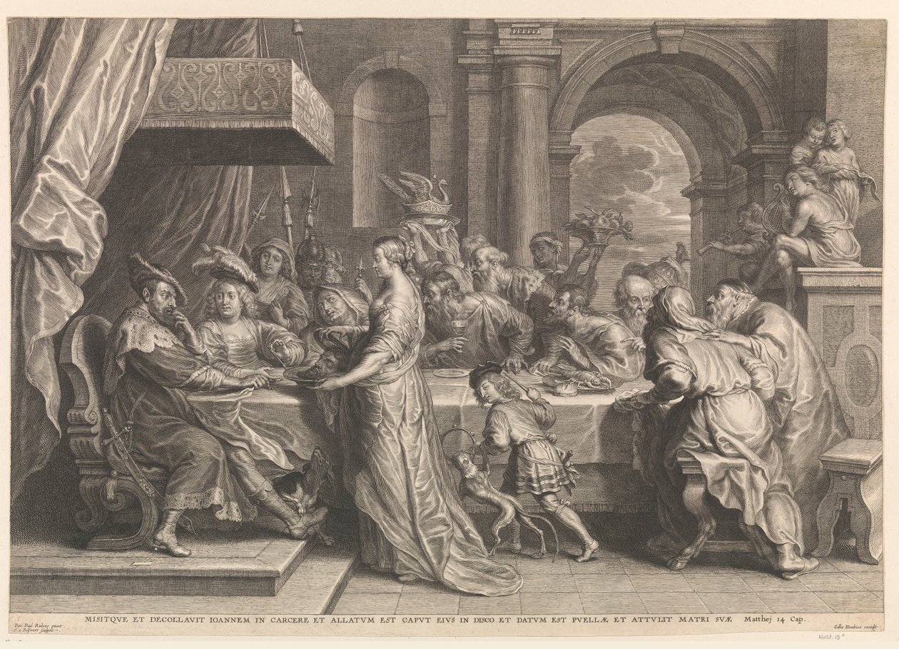Salome zeigt Herodes den Kopf von Johannes dem Täufer von Schelte Adamsz. Bolswert