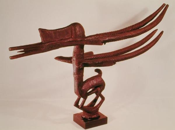 Antilope, Teil einer Tuywara-Maske von der Elfenbeinküste von School African