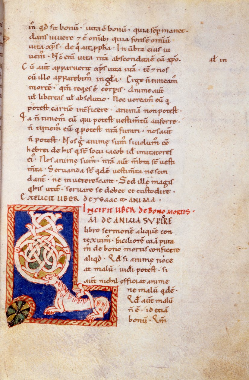 Miniaturseite des Alten Testaments. 13. Jahrhundert. Karolingische Ära. Biblioteca Trivulziana, Mailand von School Carolingian