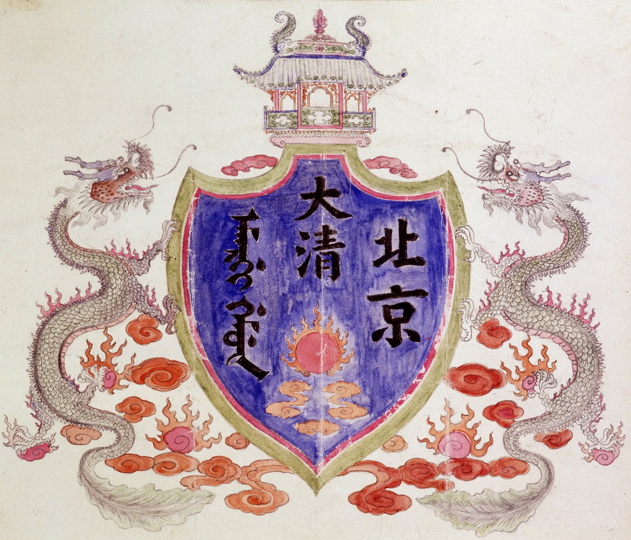 Chinesische Drachen und Wappen von School Chinese