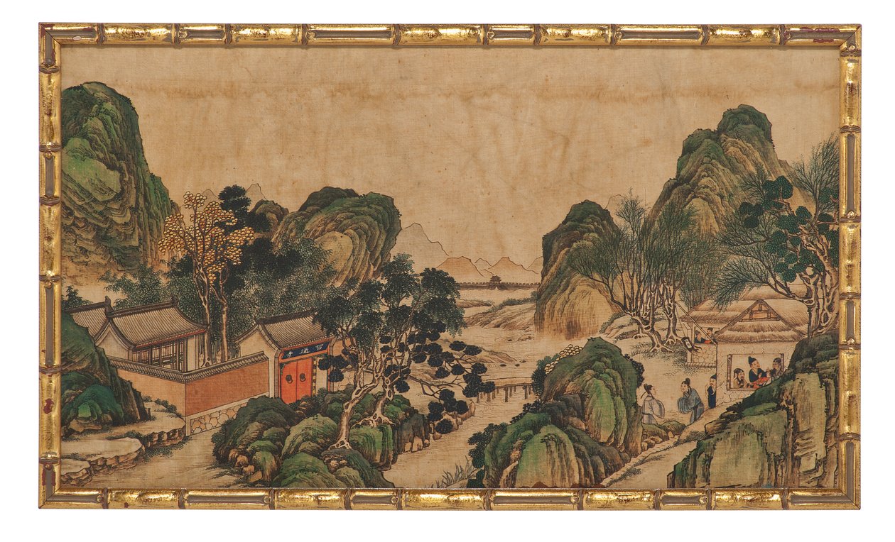 Eine von vierundzwanzig Szenen aus Traum der Roten Kammer von School Chinese