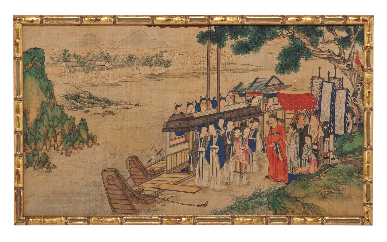Eine von vierundzwanzig Szenen aus Traum der Roten Kammer von School Chinese