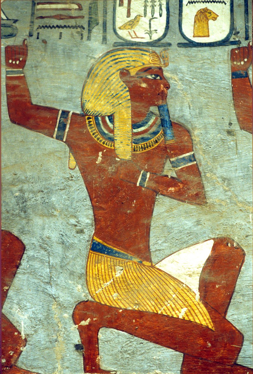 Altes Ägypten, Malerei, Grab des Ramses I., Theben von School Egyptian
