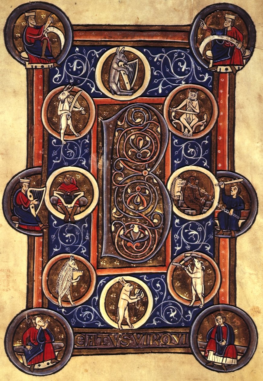 Psalm I mit bewohntem Initial 