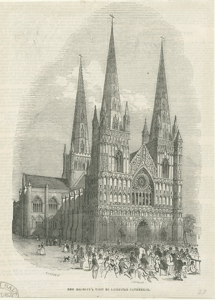 Lichfield Kathedrale - Westfront von School English