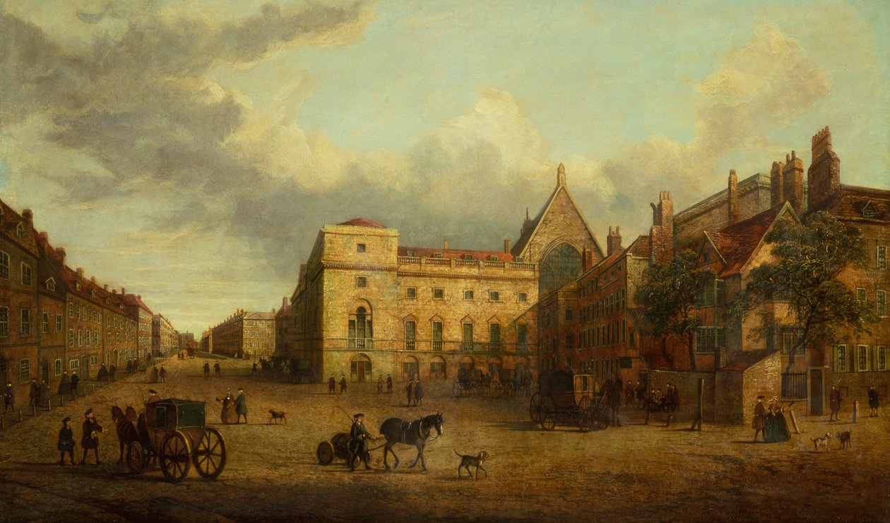 Ansicht von Whitehall mit Old Palace Yard von School English