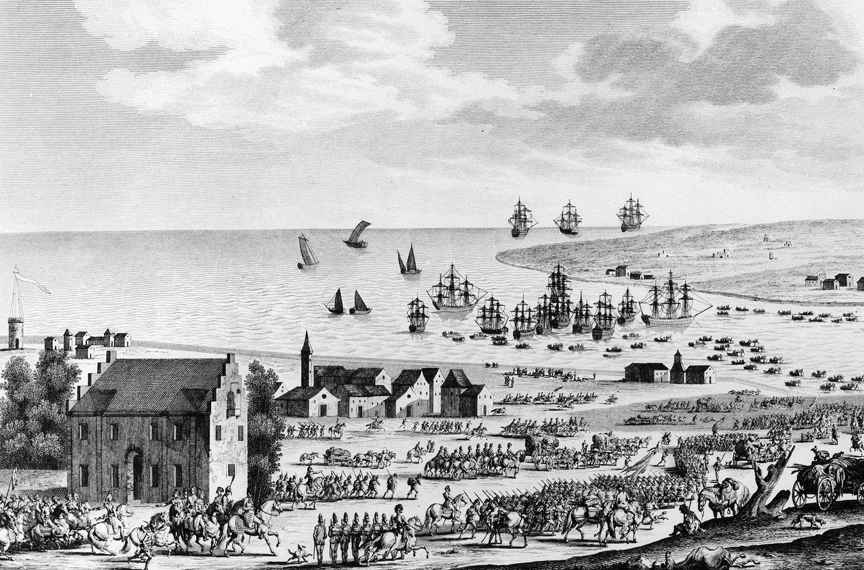Evakuierung Hollands durch die russisch-anglische Armee und Kapitulation des Herzogs von York am 10. Nebelmonat An VIII (1. November) von School French