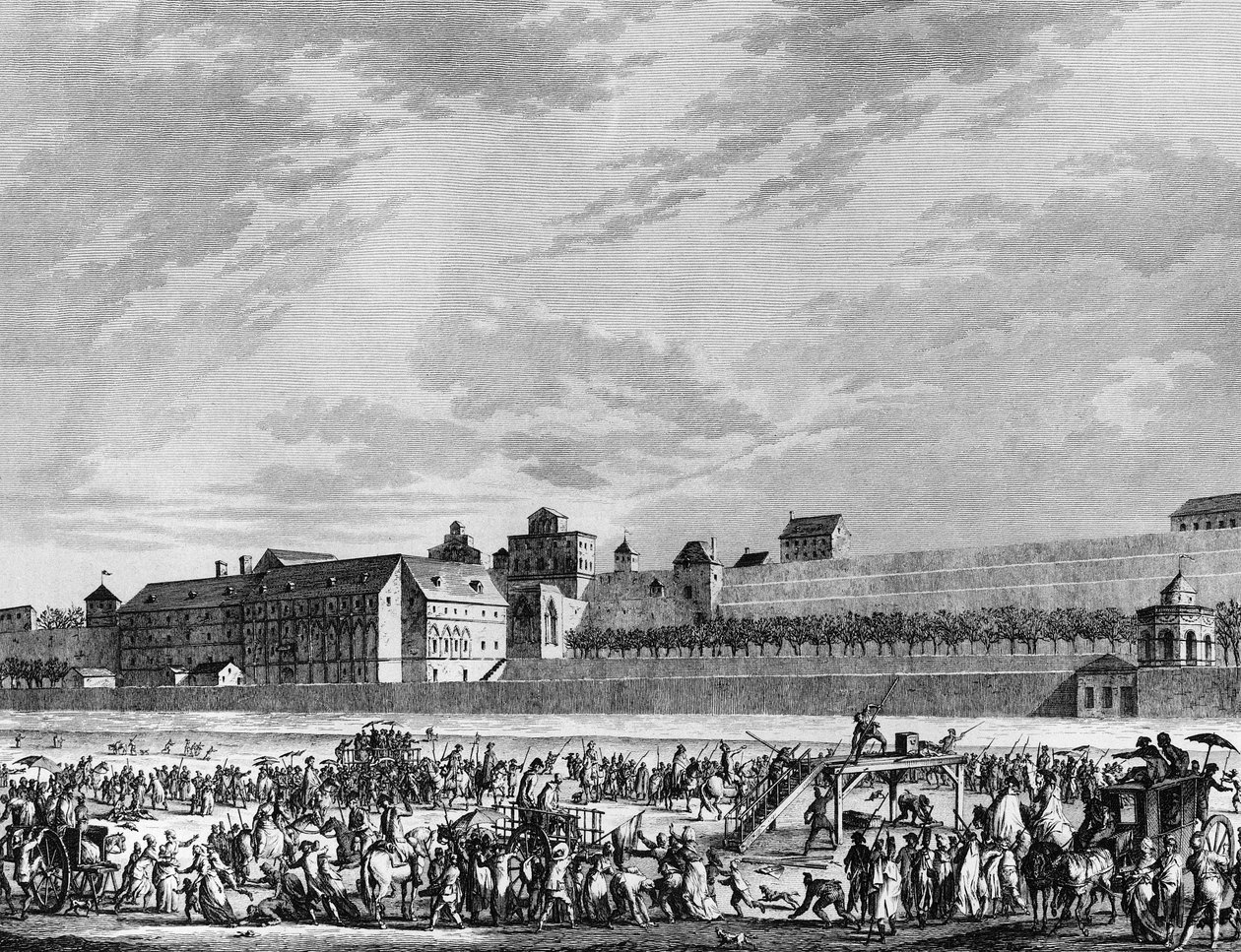 Tod von Jean Sylvain Bailly am 12. November 1793 durch die Guillotine von School French