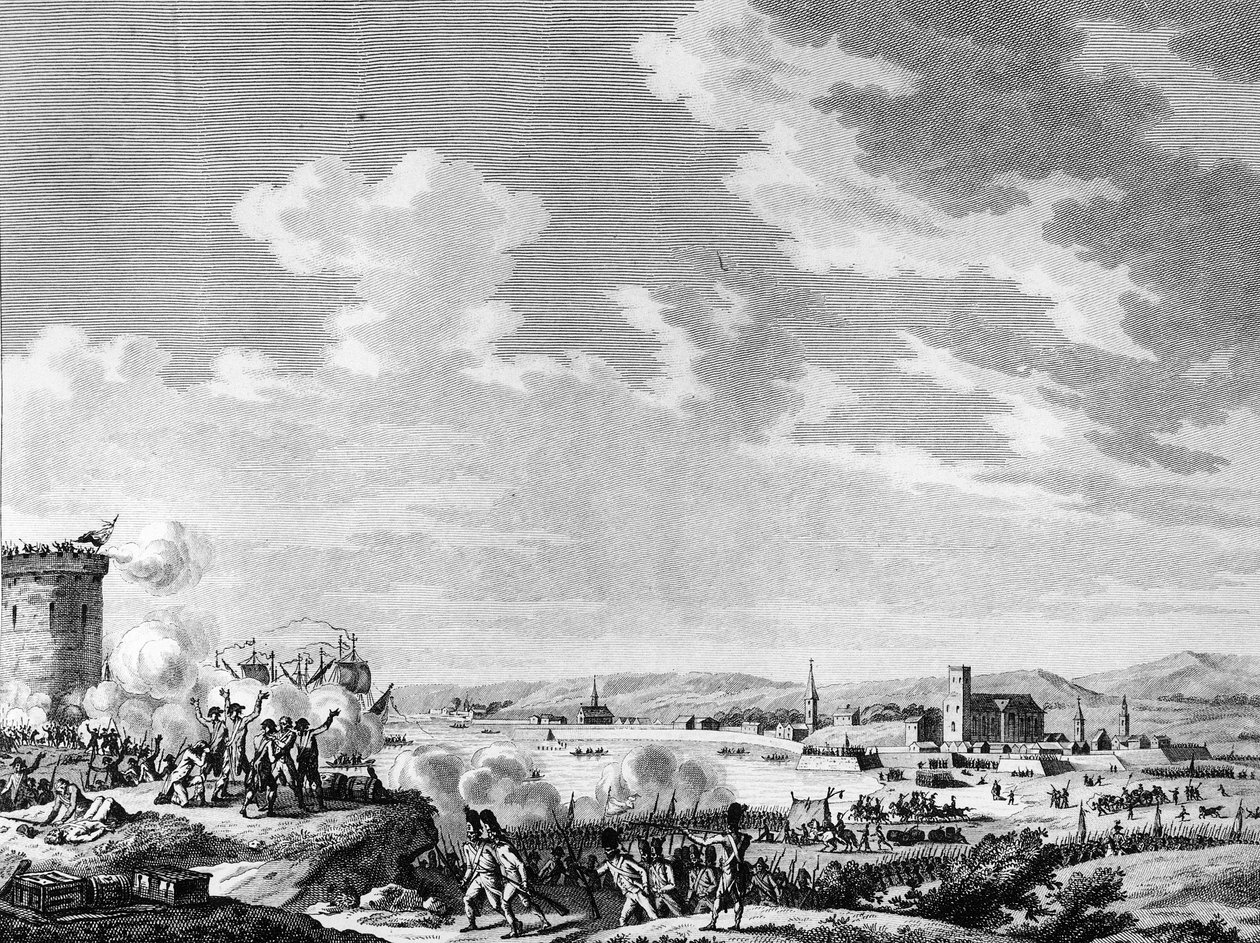 Französische Revolution und antirevolutionäre Bewegungen: Sieg der Franzosen bei Quiberon am 21. Juli 1795 gegen die Royalisten und die Armee Großbritanniens. Paris, Bibliothek des Instituts für Revolutionsgeschichte von School French