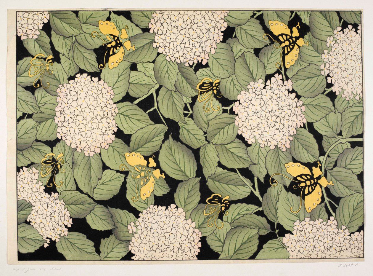 Japanisches Blumendesign, Illustration aus 