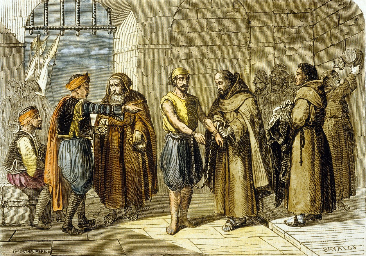 Miguel de Cervantes gerettet von den Vätern der Erlösung von School French