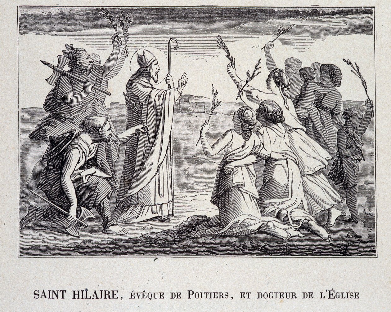 Heiliger Hilarius, Bischof von Poitiers und Kirchenlehrer, der 367 starb von School French