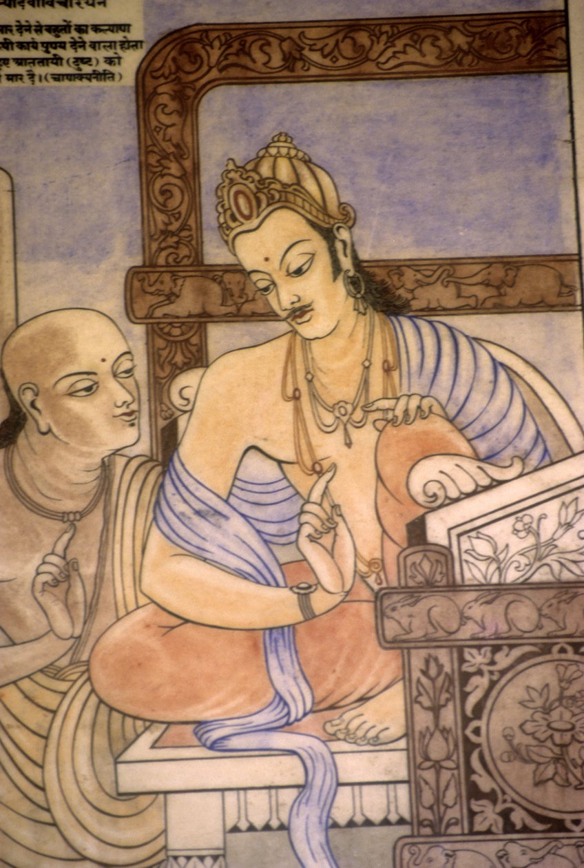Chankaya und König Chandragupta von School Indian