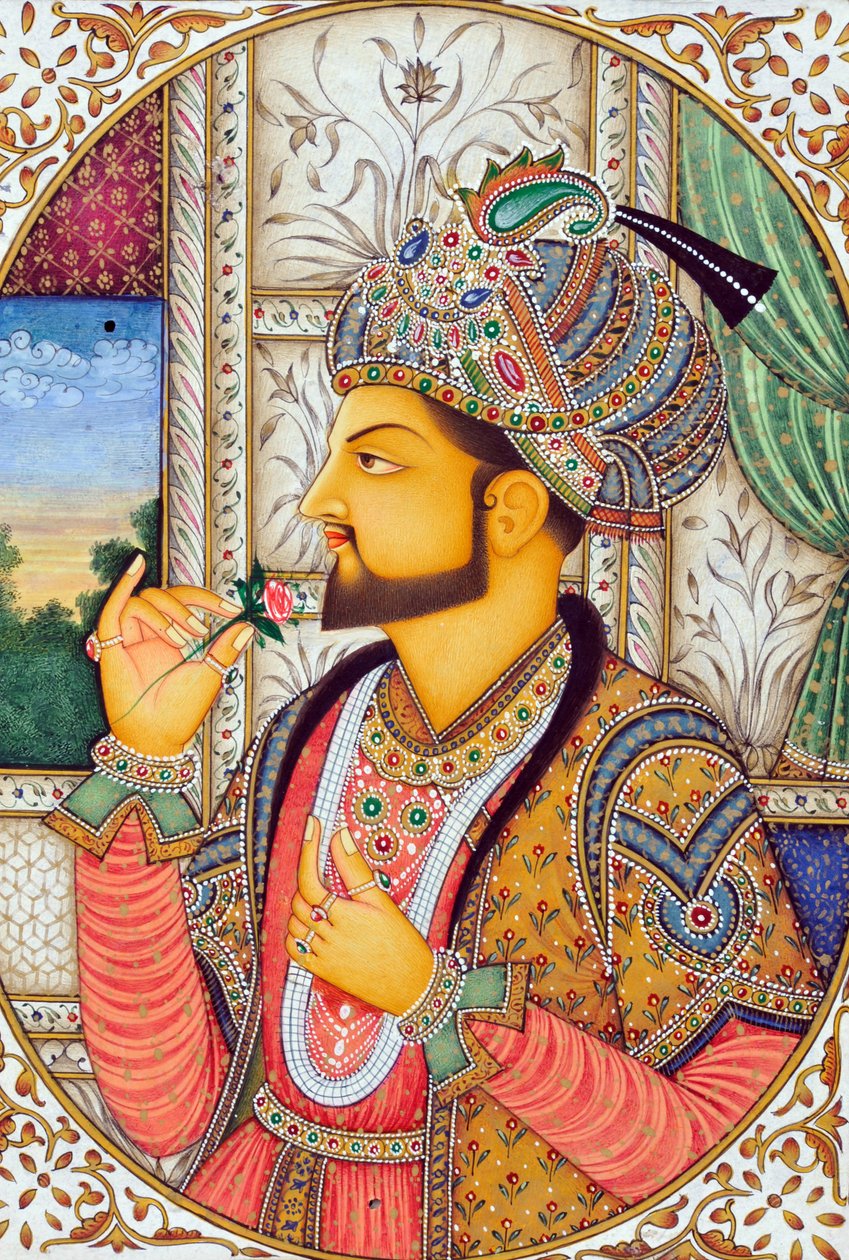 Miniaturmalerei Mogulkaiser Shah Jahan Indien Asien von School Indian