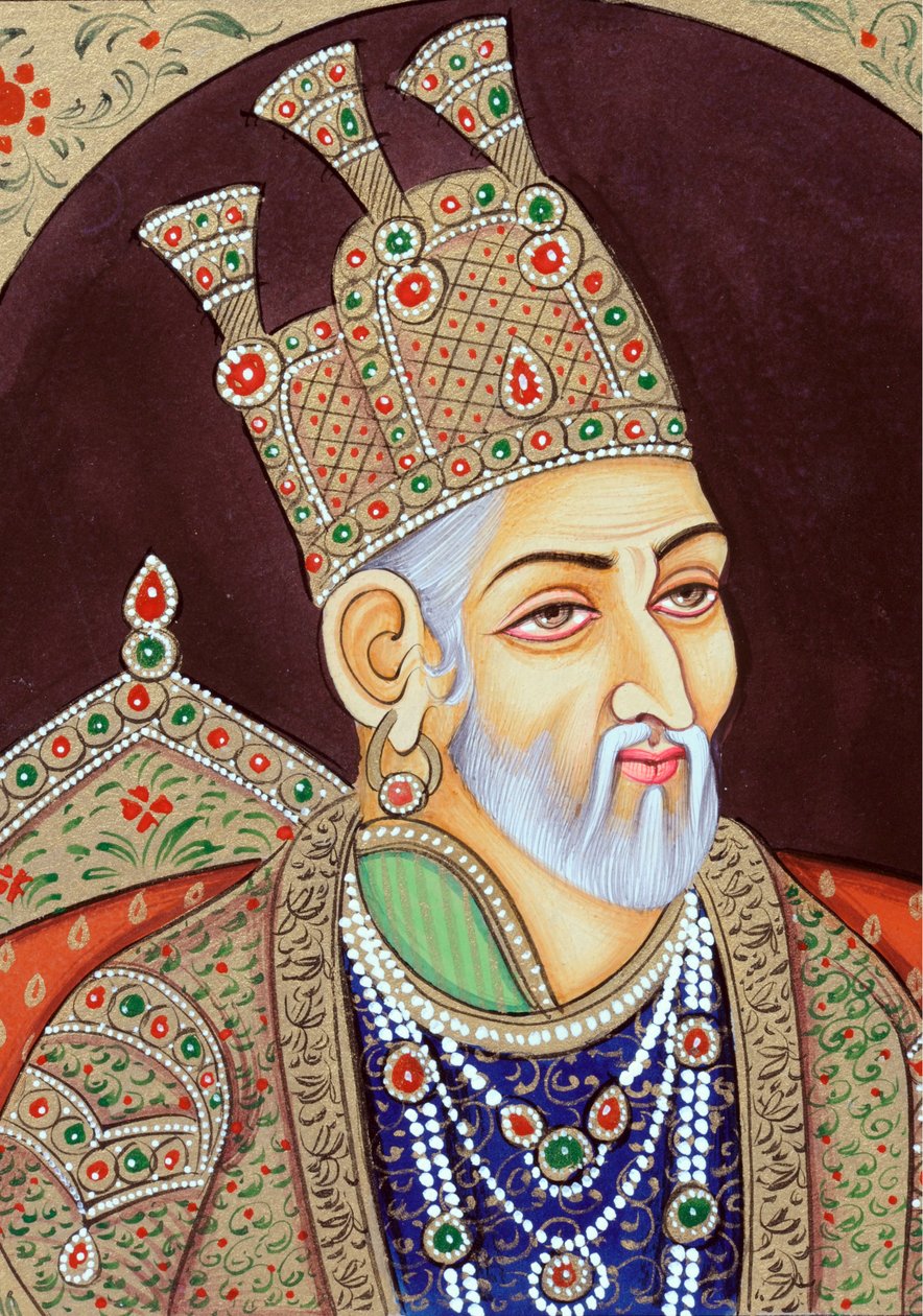 Miniaturmalerei des Mogulkaisers Bahadur Shah Zafar von School Indian