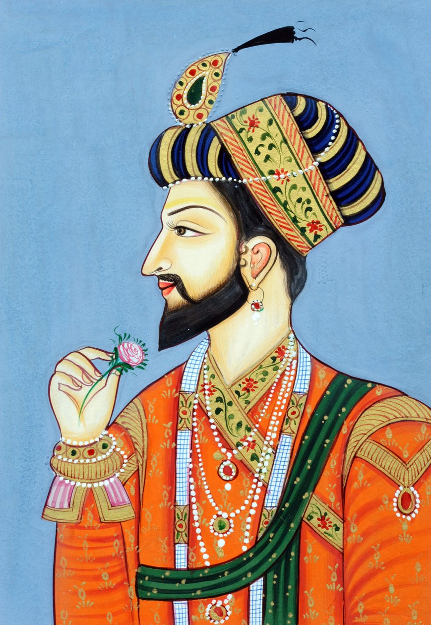 Miniaturmalerei des Mogulkaisers Shah Jahan von School Indian