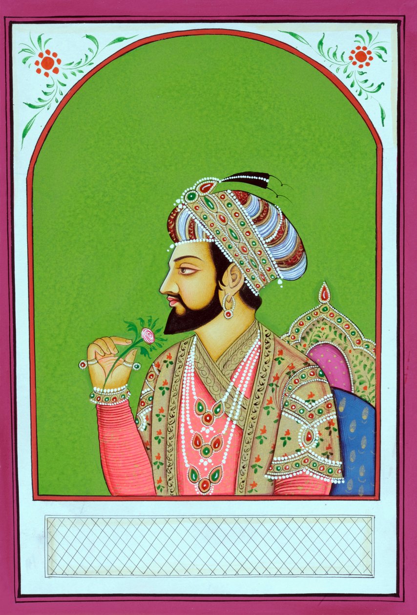 Miniaturmalerei des Mogulkaisers Shah Jahan von School Indian
