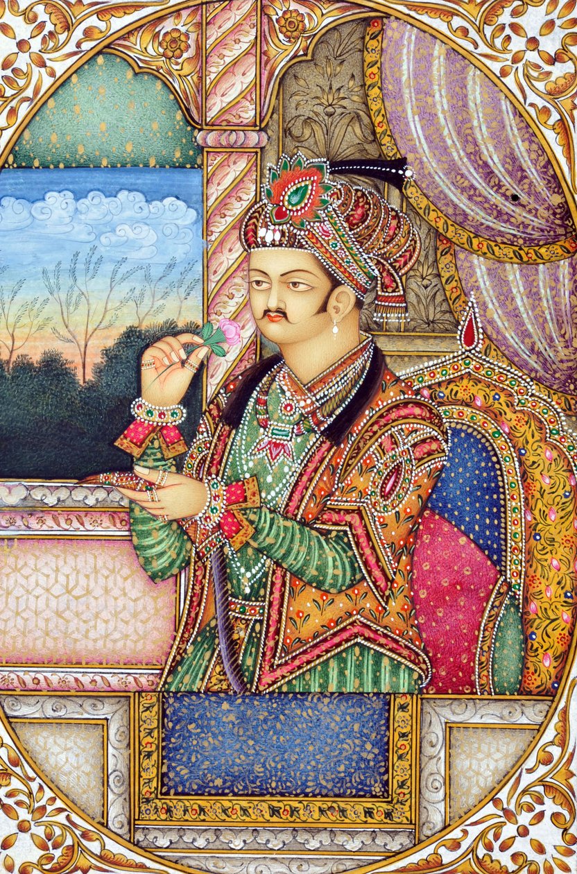 Miniaturmalerei des Mogulkaisers Jahangir, Indien, Asien von School Indian