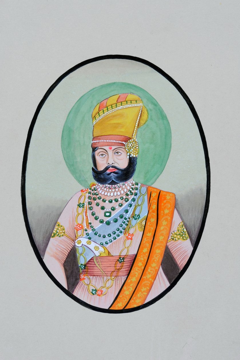 Miniaturmalerei von Maharaja Jaswant Singh, Jodhpur von School Indian