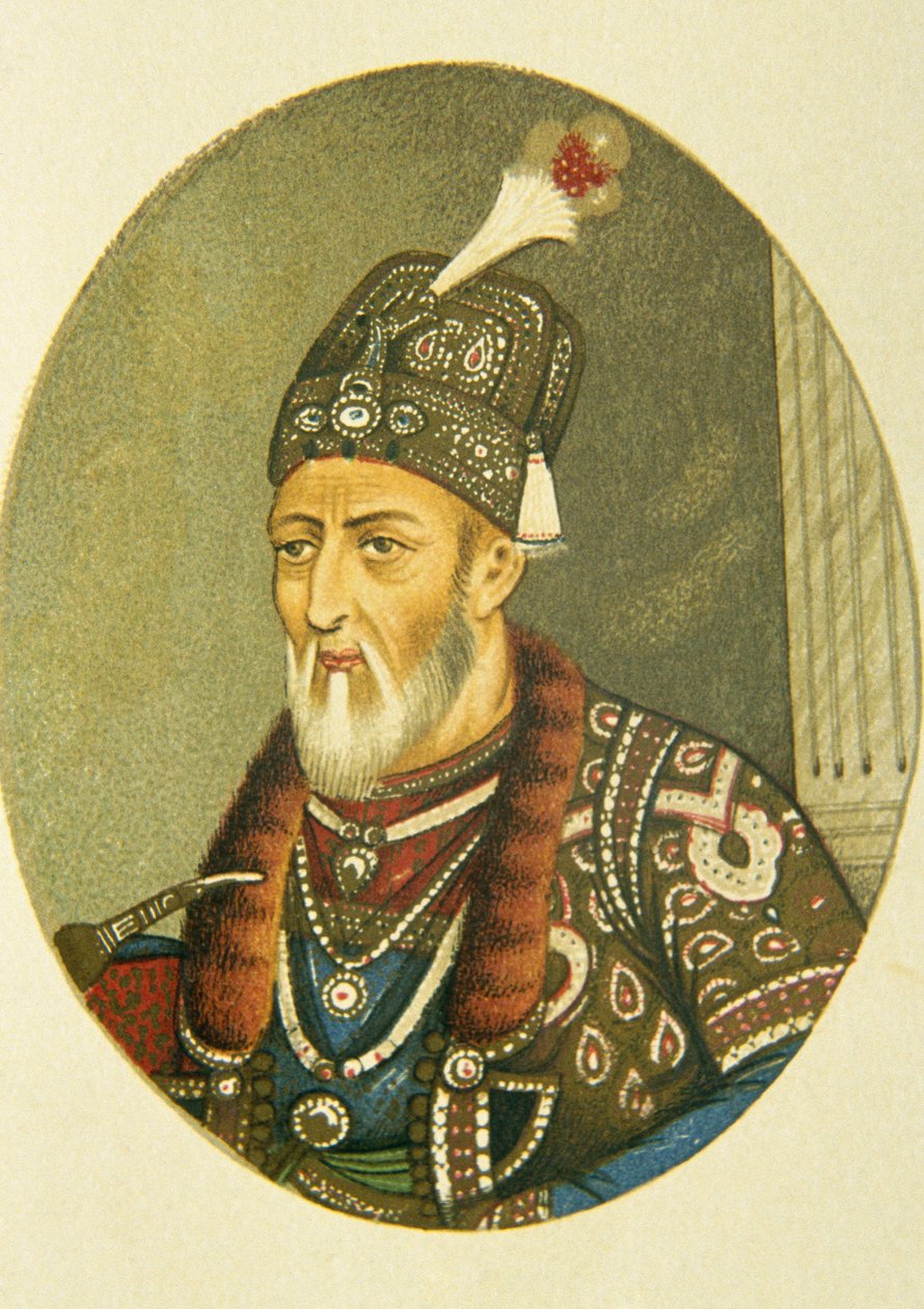 Porträt des Mogulkaisers Bahadur Shah II, Indien von School Indian