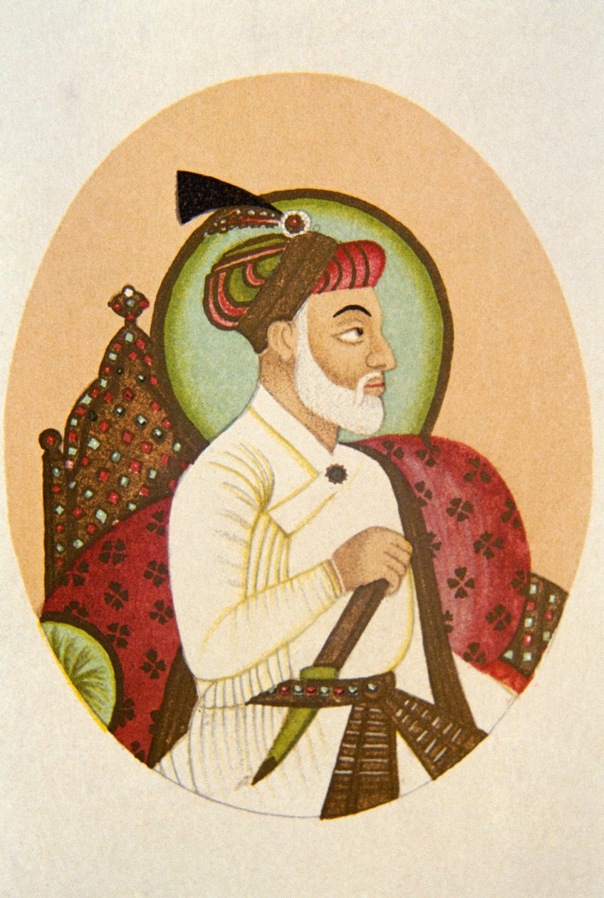 Porträt von Mogulkaiser Bahadur Shah, Indien von School Indian