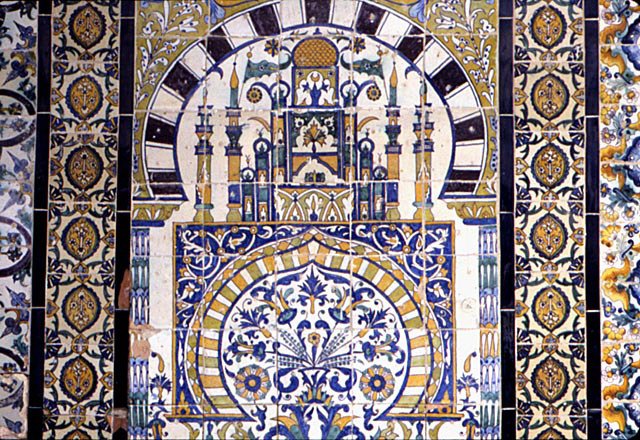 Tunesien in Kairouan: Dekoration der Moschee von School Islamic