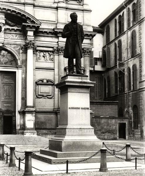 Denkmal für Alessandro Manzoni (1785-1873) von School Italian