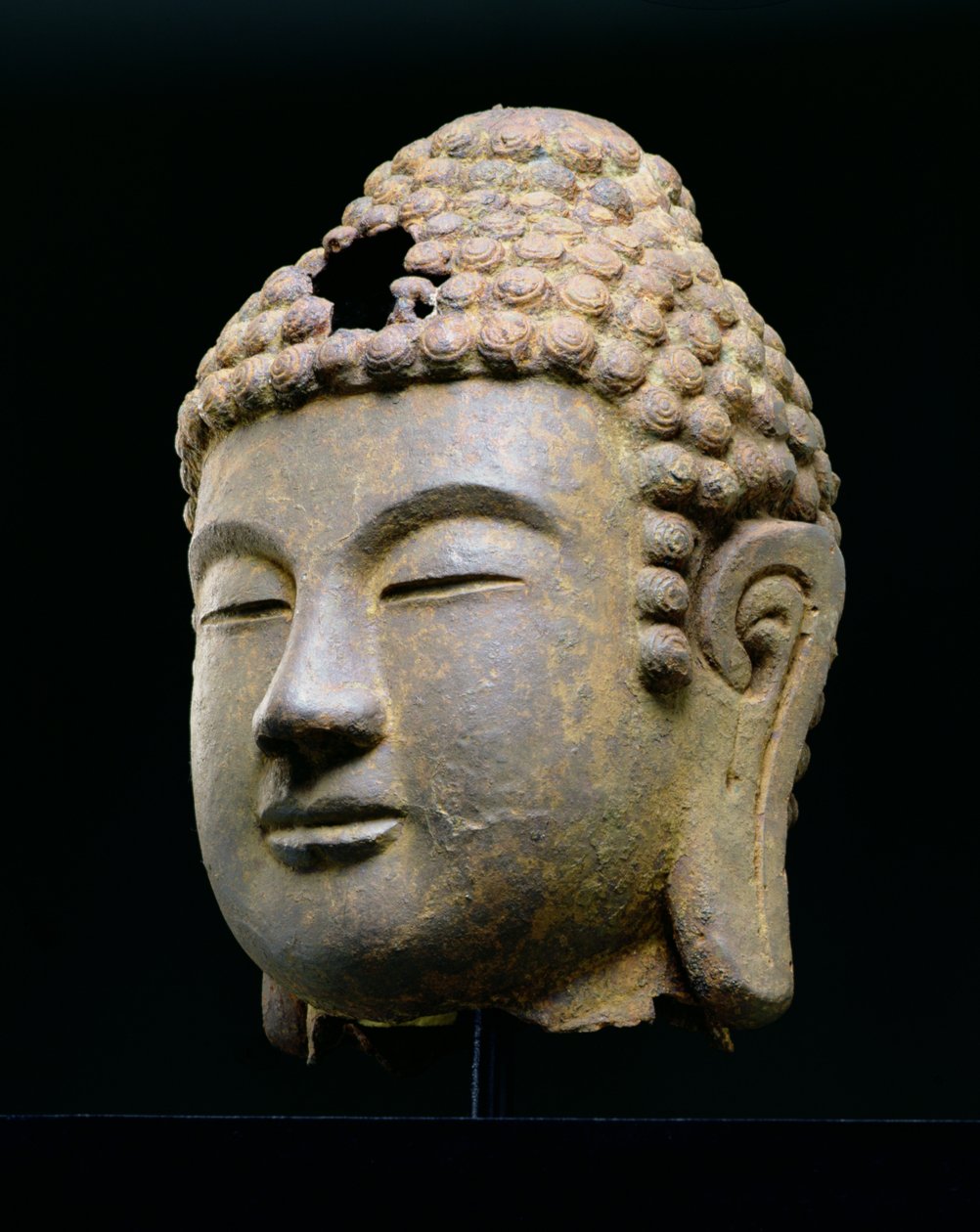 Kopf eines Buddha, koreanisch, spätes 8. bis frühes 9. Jahrhundert n. Chr. von School Korean