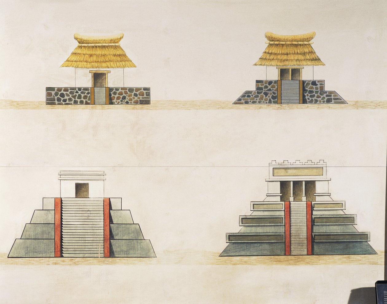 Historische Rekonstruktion von Gebäuden in Tenochtitlan von School Mexican