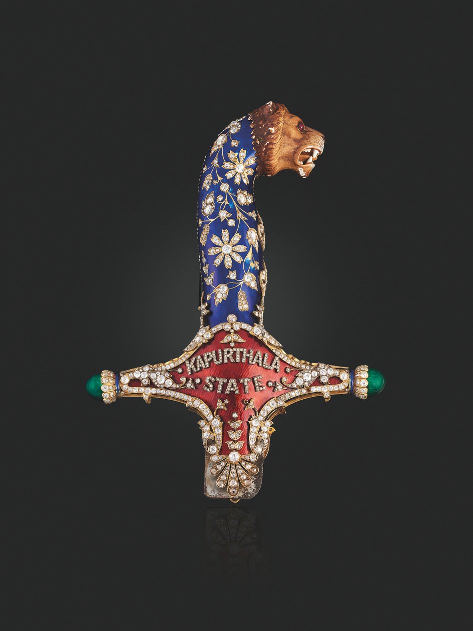 Griff des Staatsschwerts von Maharaja Jagatjit Singh von Kapurthala, ca. 1900 von School Mughal