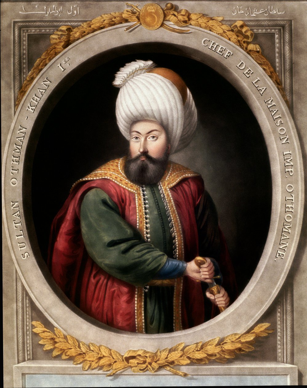 Osmanisches Reich: Porträt des ersten osmanischen Sultans Osman I (1299-1326) von School Ottoman