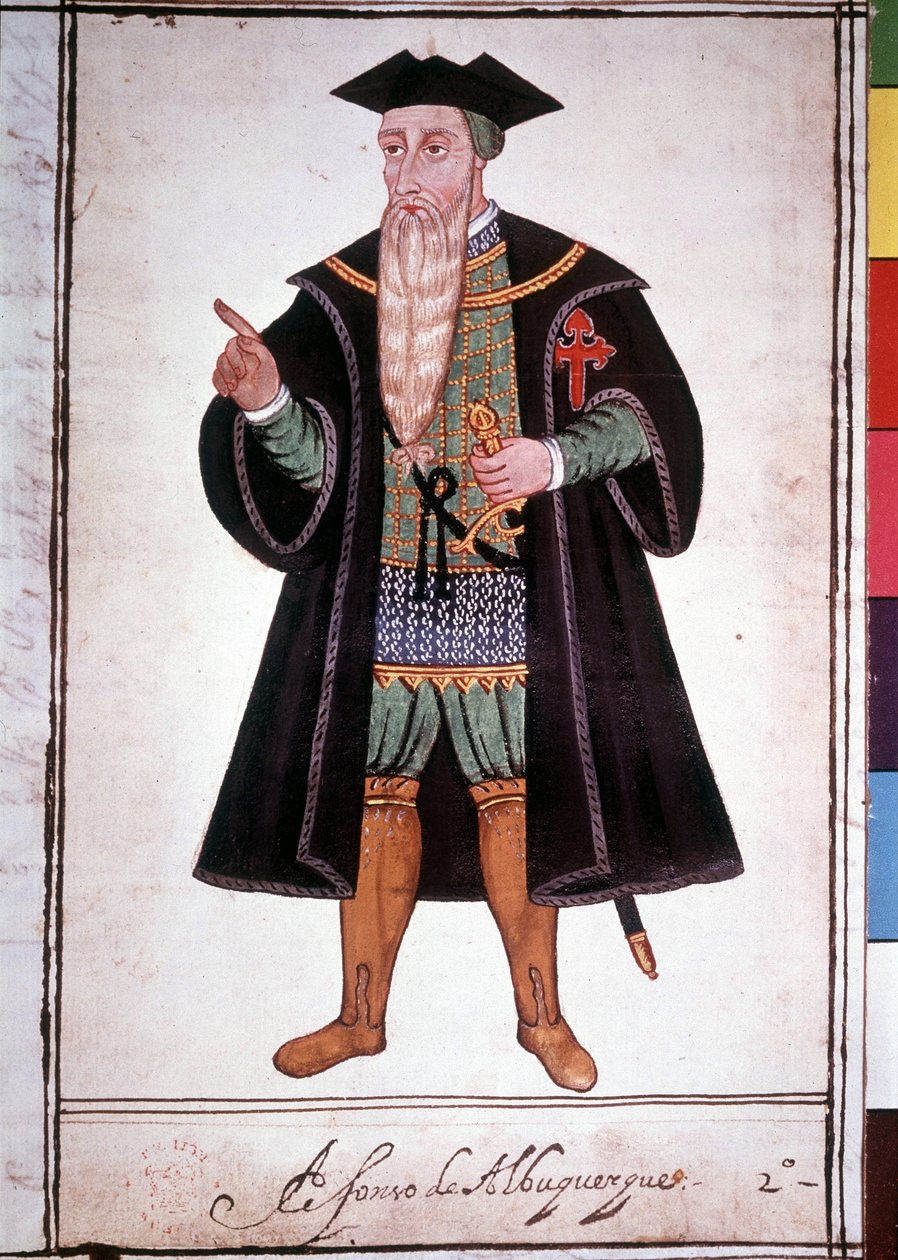 Porträt von Alphonse (Alfonso oder Afonso) von Albuquerque (1453-1515) von School Portuguese