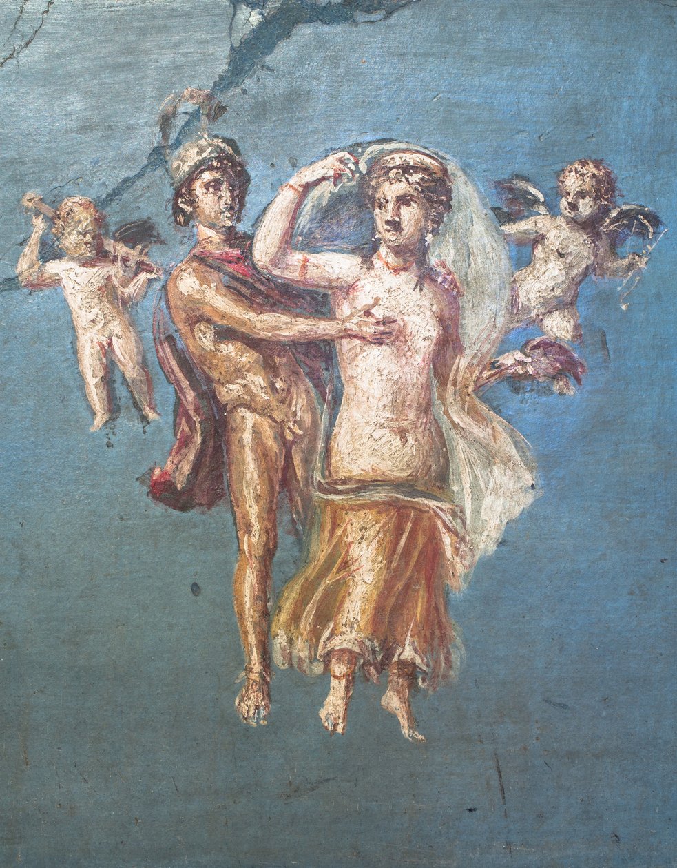Mars und Venus auf blauem Hintergrund, Herculaneum von School Roman