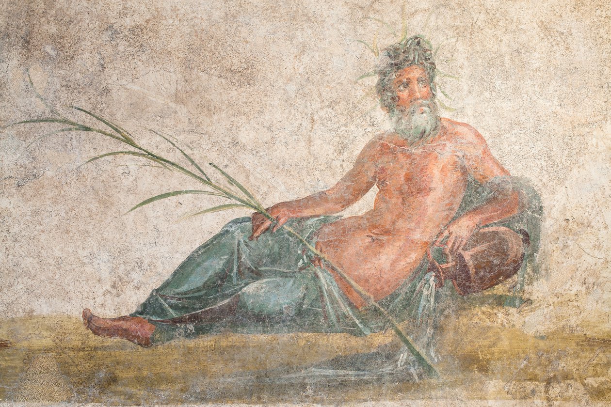 Der Sarno-Fluss, Pompeji, Haus der Vestalinnen von School Roman
