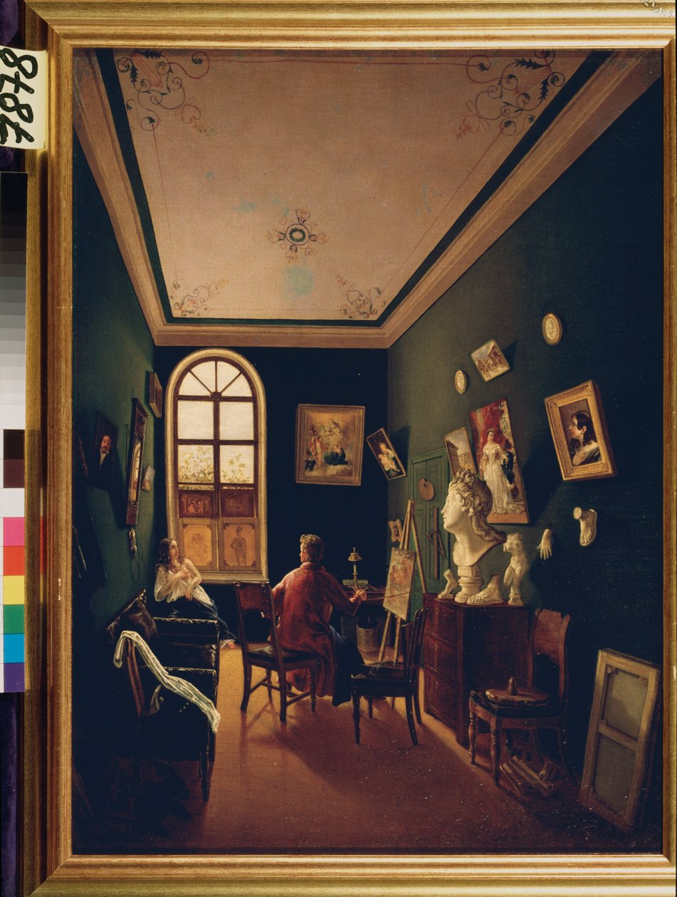 Das Atelier des Malers von School Russian
