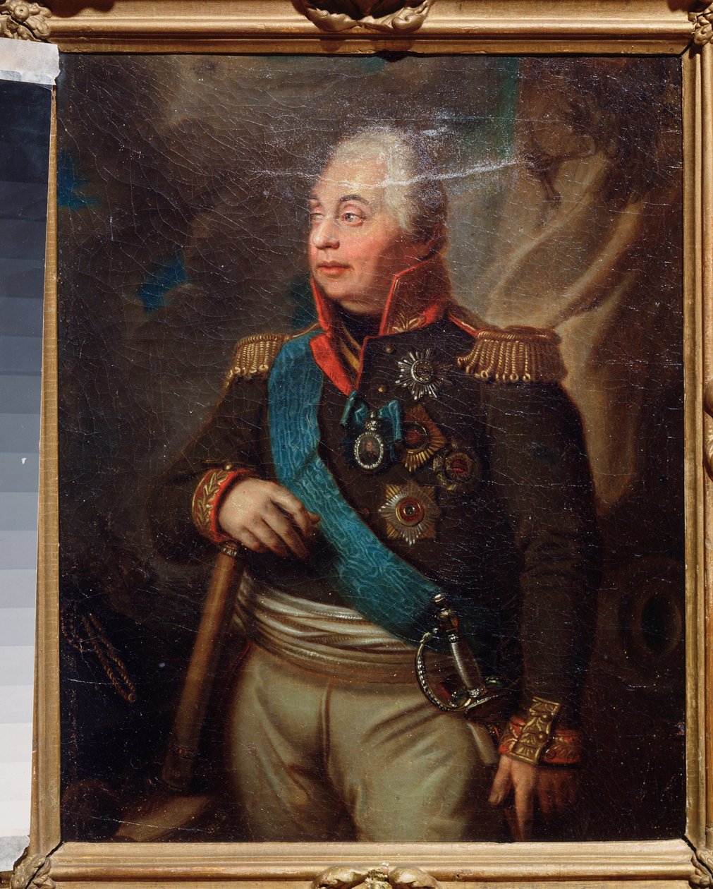 Porträt des Marschalls Prinz Mikhail Kutuzov von School Russian