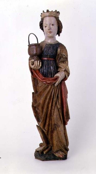 Holzskulptur der Heiligen Dorothea aus Kassa von School Slovakian