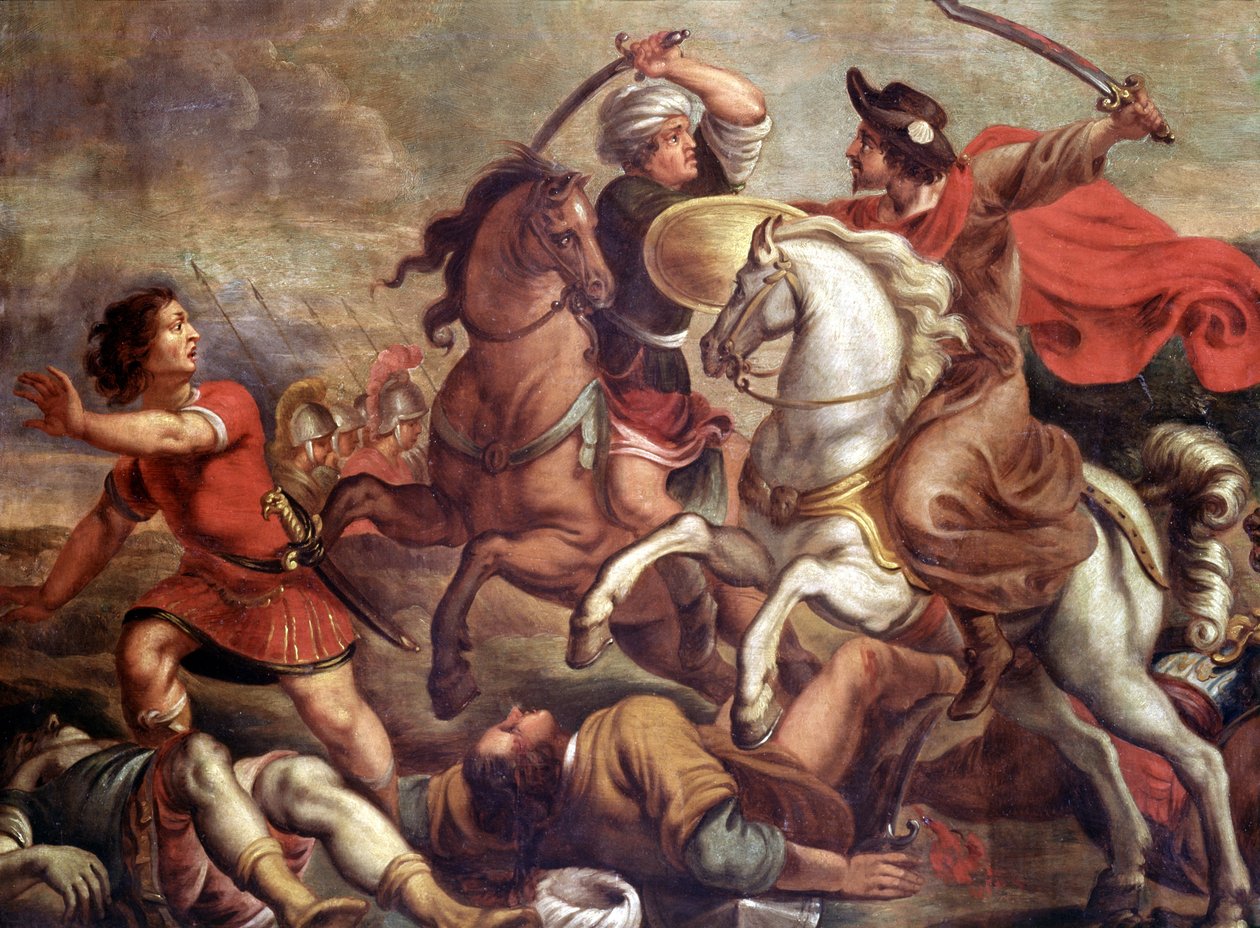Erscheinung des heiligen Jakobus des Älteren in der Schlacht von Clavijo von School Spanish
