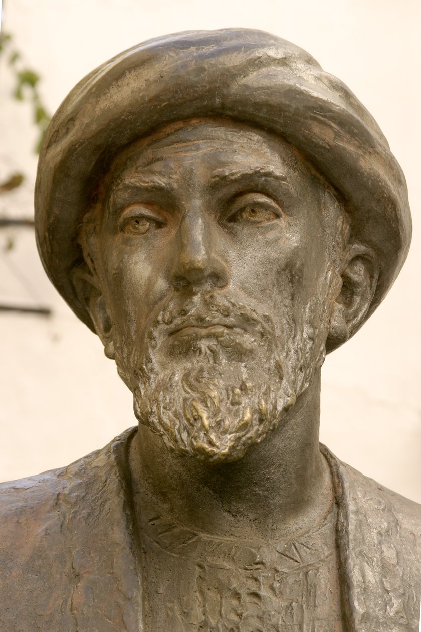 Kopf von Moses Maimonides (1135-1204) (Detail) von School Spanish