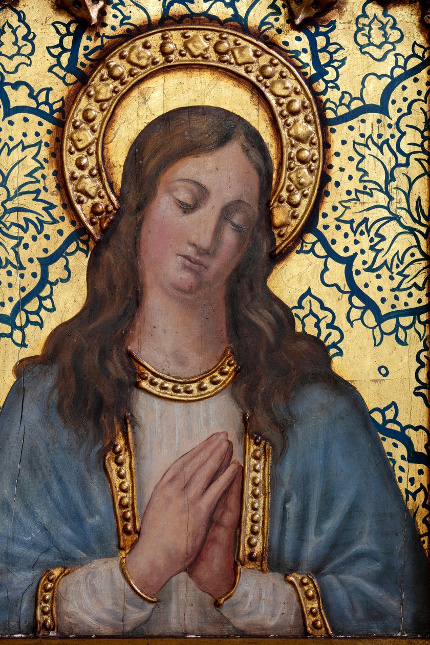 Einsiedelei (Ermita de Nuestra Señora de La Plaza). Innenraum. Der Altar. Detail. Altar von School Spanish