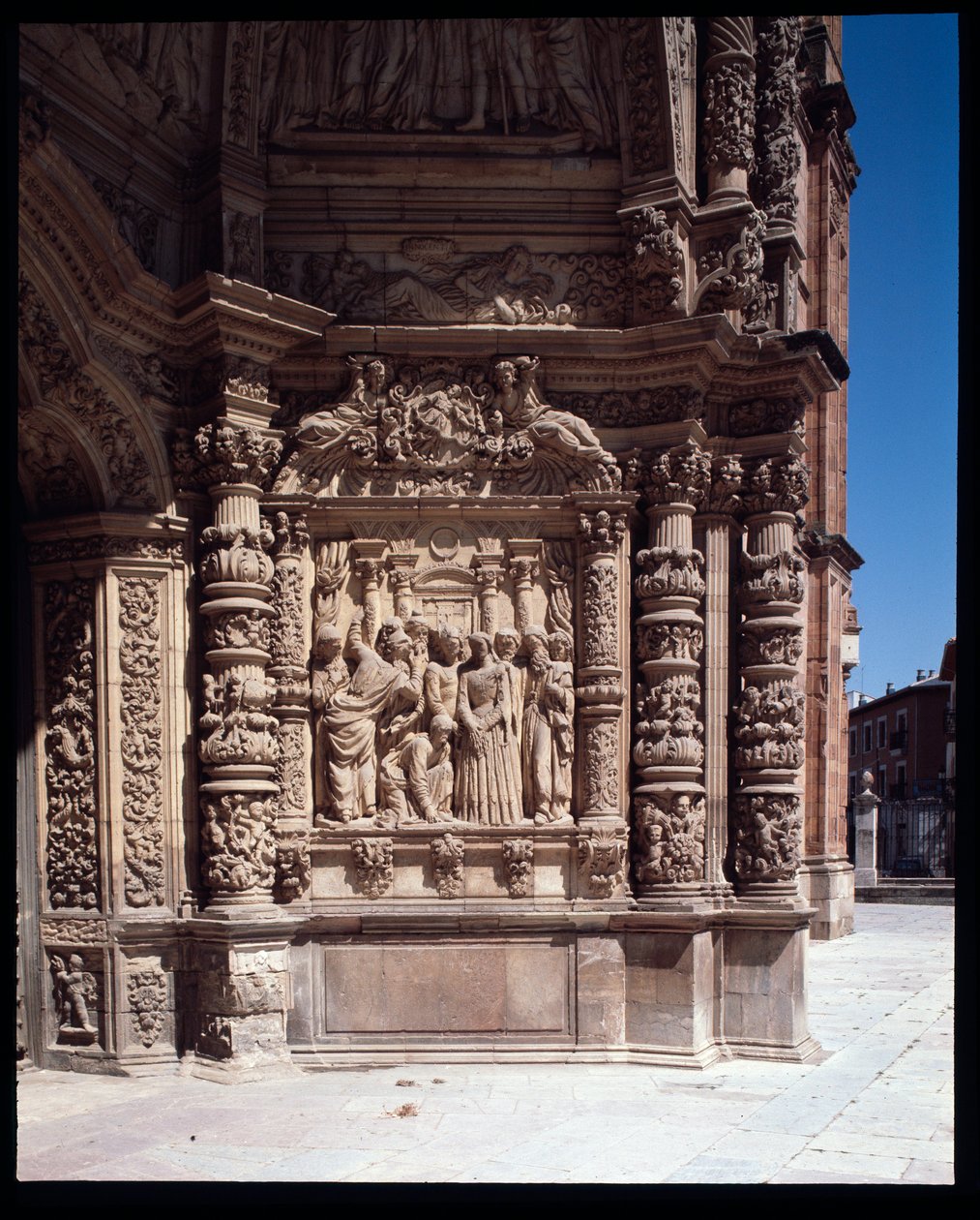 Ansicht der Fassade der Kathedrale St. Maria, Astorga, Spanien von School Spanish