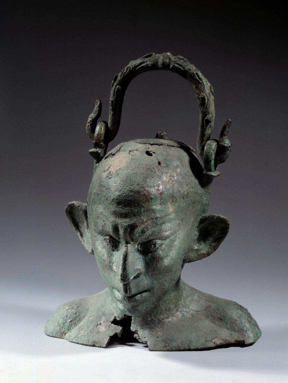 Bronzekopf-Vase: Büste eines syrischen Sklaven (?). 2. oder 3. Jahrhundert n. Chr. Paris, Louvre von School Syrian